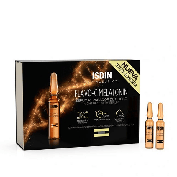 Isdin Isdinceutics Flavo-C Melatonin Siero Notte Viso 30 Ampolle — confronto prezzi