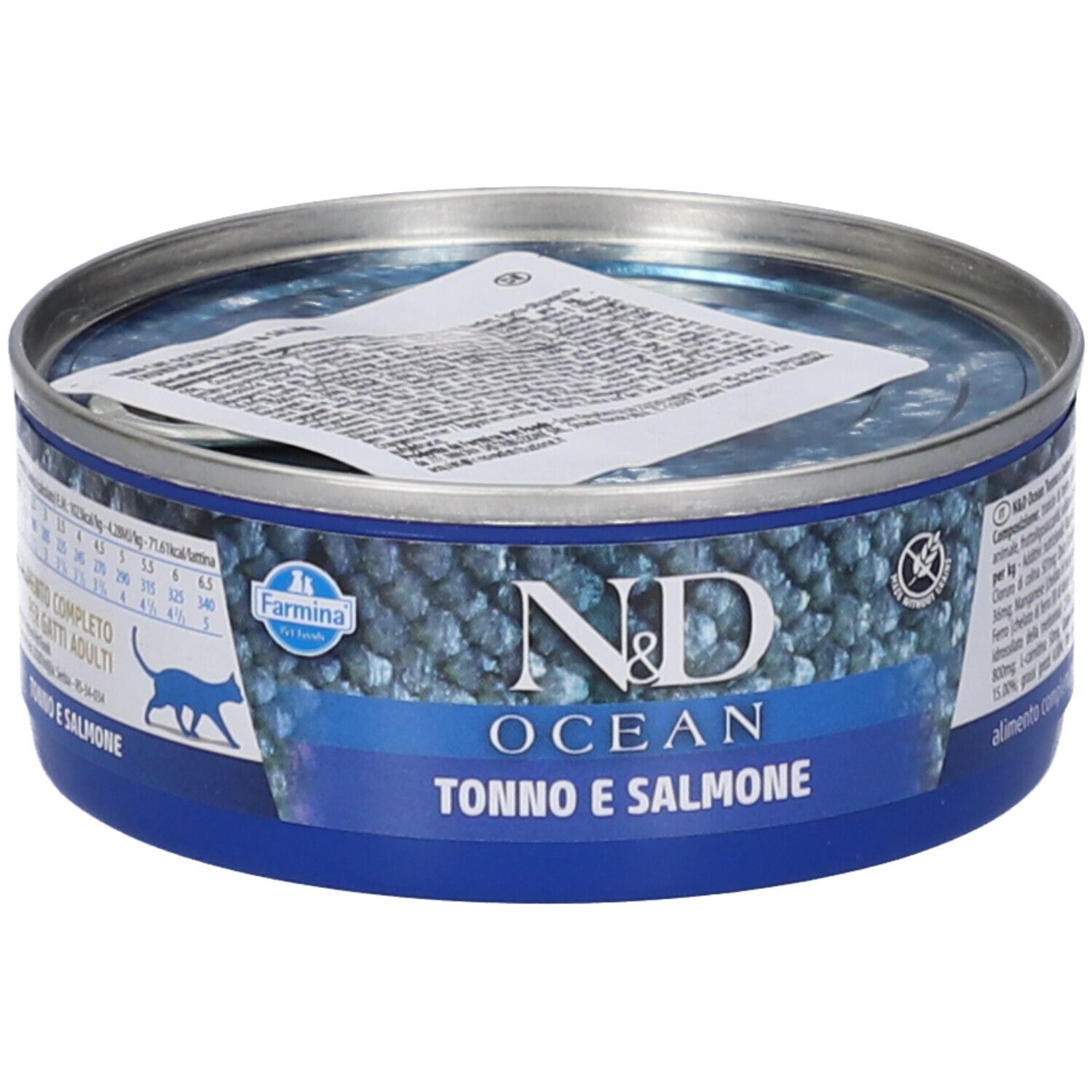 Farmina N&D Ocean con Tonno e Salmone Wet Food per Gatti Adult 70 g Mangime