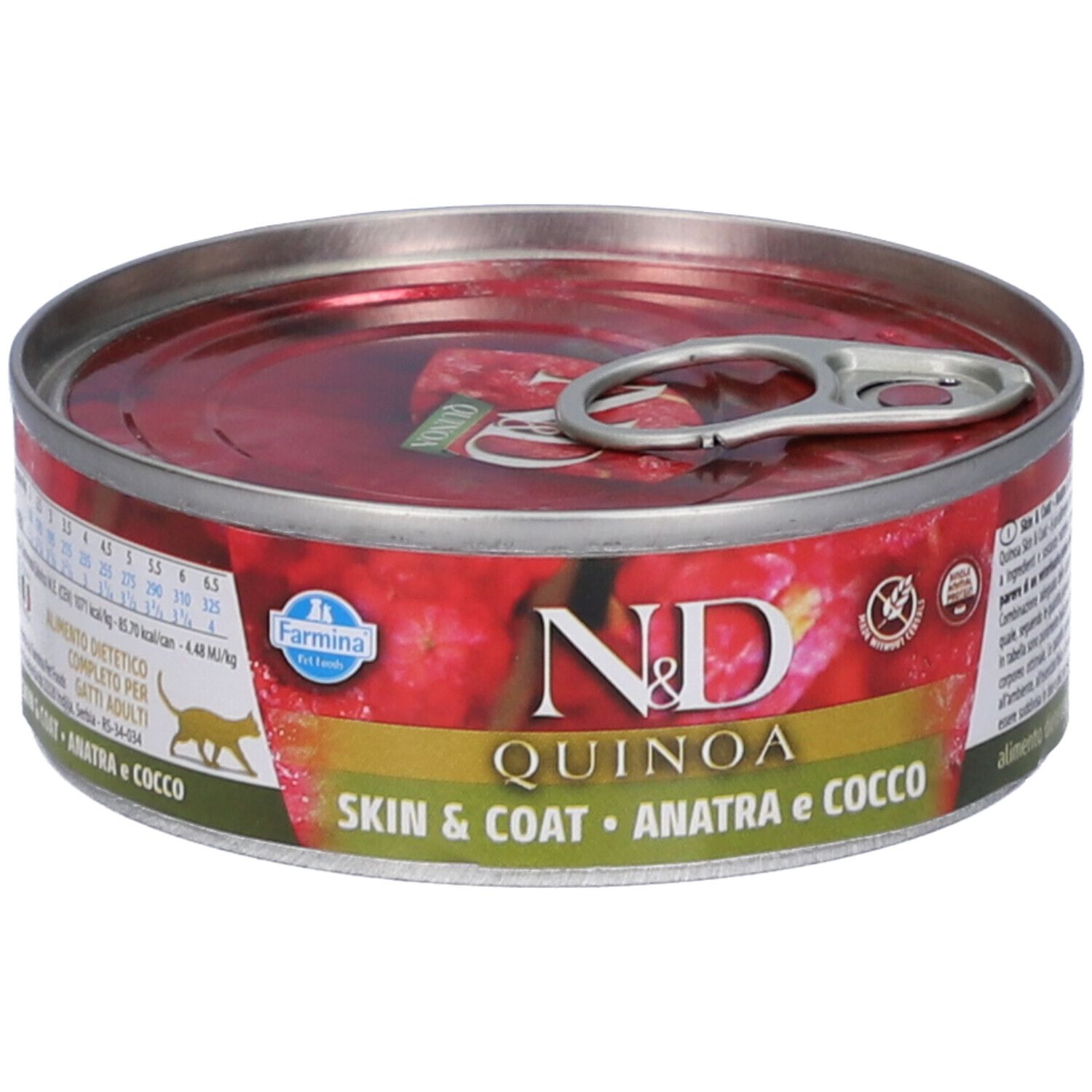 N&d cat quinoa skin & coat duck & coconut 80 g — confronto prezzi