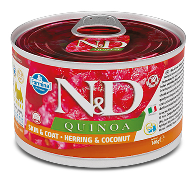 Farmina N&D Quinoa Canine Skin&coat Herring - Mini Wet Food 140 g Mangime