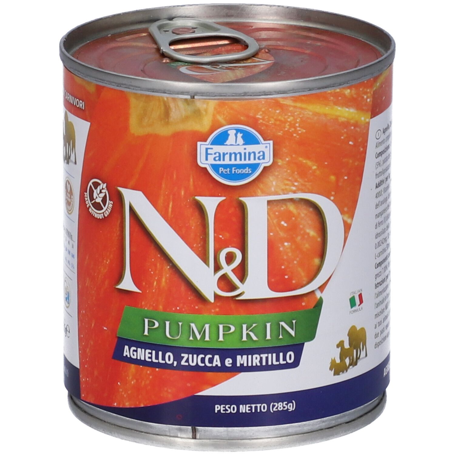 Farmina Cane N&amp;D Pumpkin Adulto Agnello, Zucca &amp; Mirtillo Lattina 285 Gr