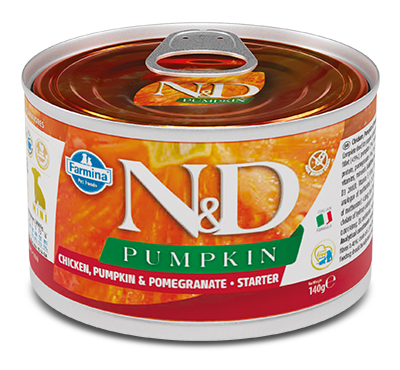 N&D Dog Chicken & Pumpkin Pomegranate Starter Puppy Mini 140 g Mangime