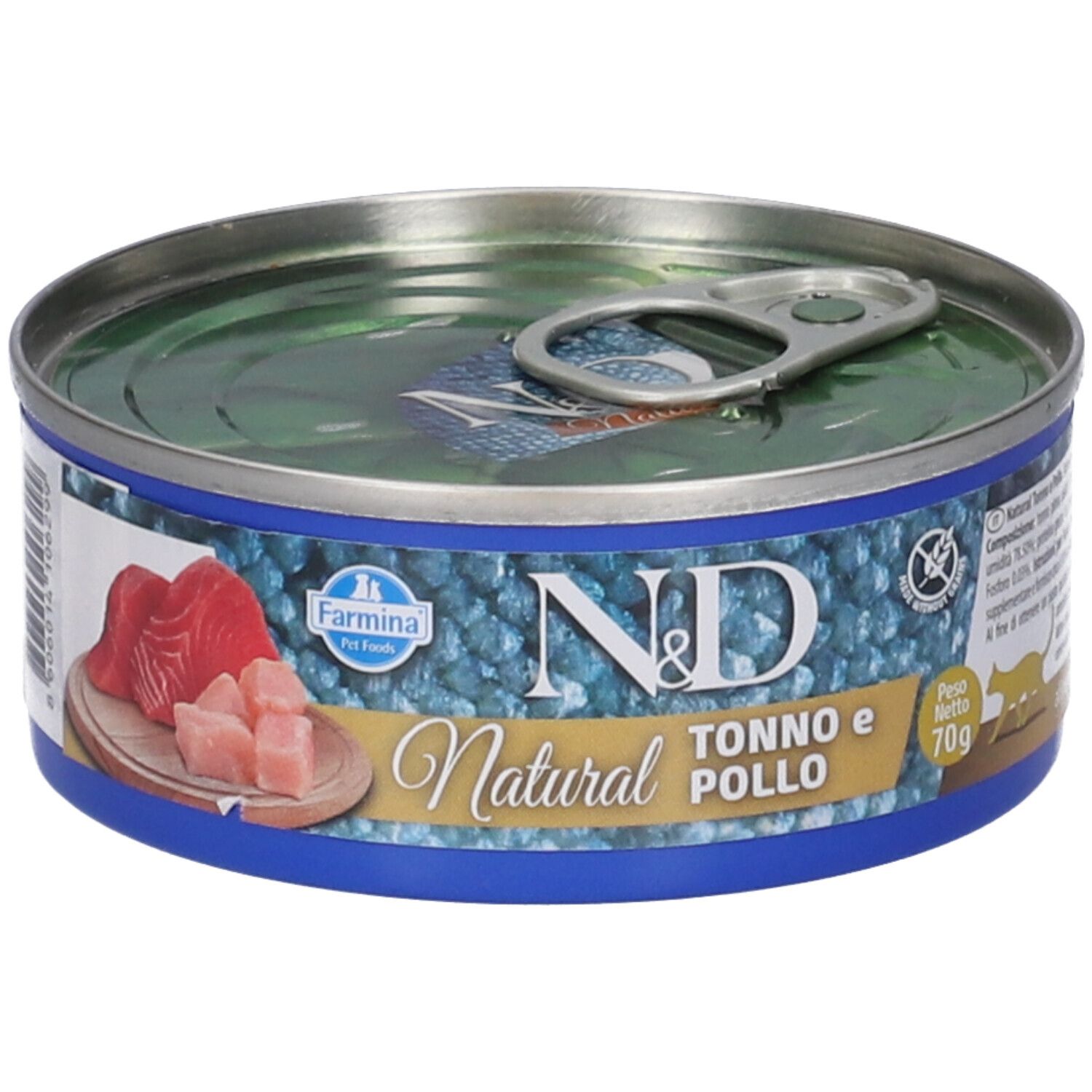 Farmina N&D Natural con Tonno & Pollo Wet Food per Gatti Adult 70 g Mangime