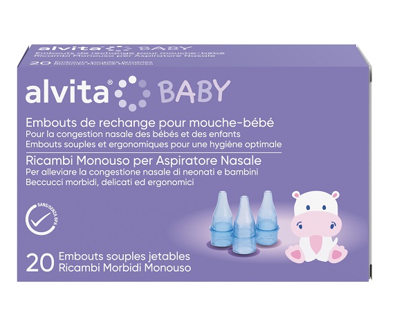 Alvita ricambi morbidi monouso aspiratore nasale 20 pezzi — confronto prezzi