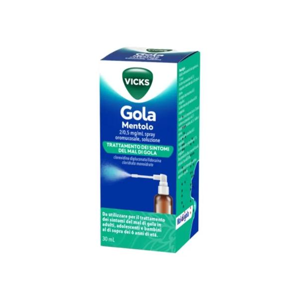 Vicks Gola Spray Mentolo Antidolorifico Orofaringeo 30 ml