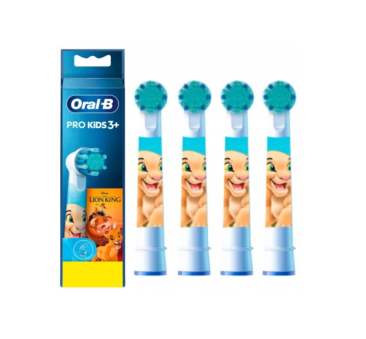 Oral-B PRO Kids 3+ Testine di Ricambio Re Leone, 4 testine