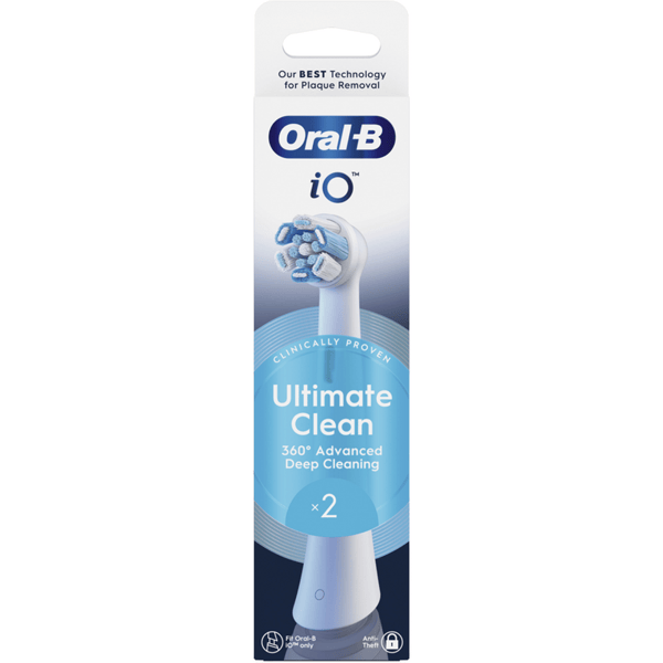 Oral-B iO Ultimate Clean Per Spazzolino Elettrico Bianco Testine Di Ricambio 2 Pezzi