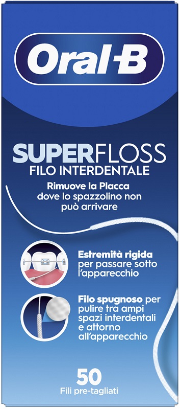 Oral-B SuperFloss Filo Interdentale Pre-tagliato 50 Pezzi