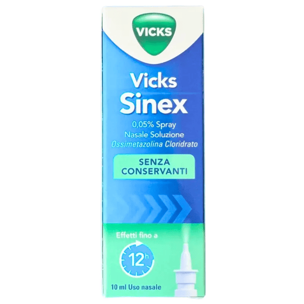Vicks Sinex 10 ml Spray Decongestionante per Naso Chiuso e Raffreddore