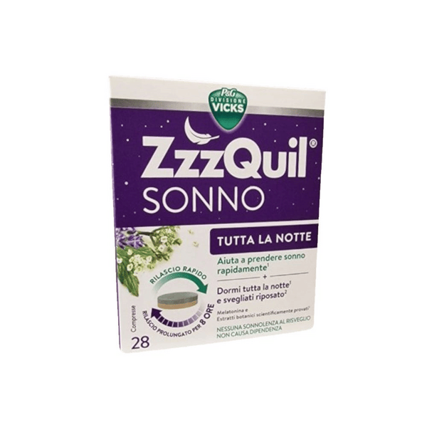 Zzzquil Sonno Tutta la Notte Compresse per Aiutare a Prendere Sonno 28 compresse — confronto prezzi