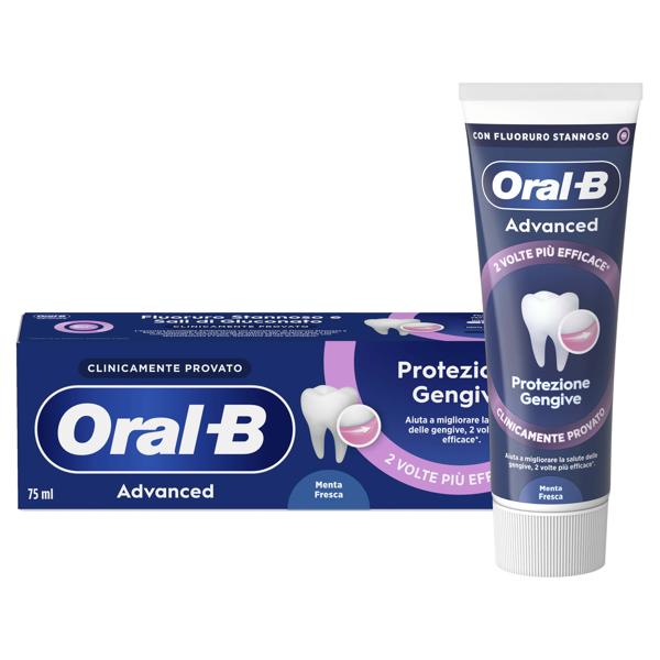 Oral-B Advanced Dentifricio Protezione Gengive Menta Fresca 75 ml