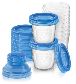 Avent Set Sistema Via Contenitori Per Conservazione Latte Materno 10 Pezzi
