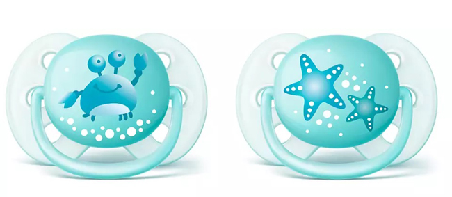Avent Uìltra Soft Dummy Blue 2 Succhietti In Silicone 0 6 Mesi