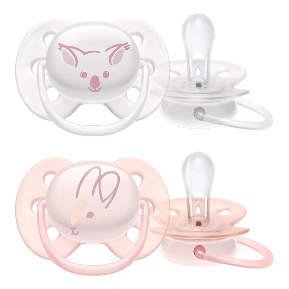 Avent Ultra Soft Succhietto Koala/Bunny 0-6Mesi Femmina