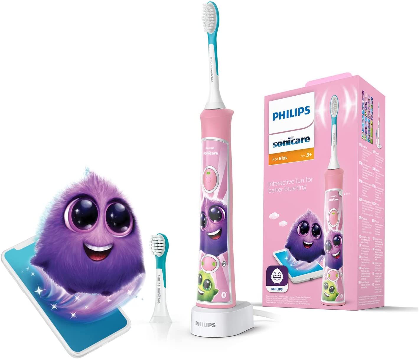 Philips Sonicare per bambini Spazzolino elettrico sonico, Bluetooth integrato, App di coaching 1 St