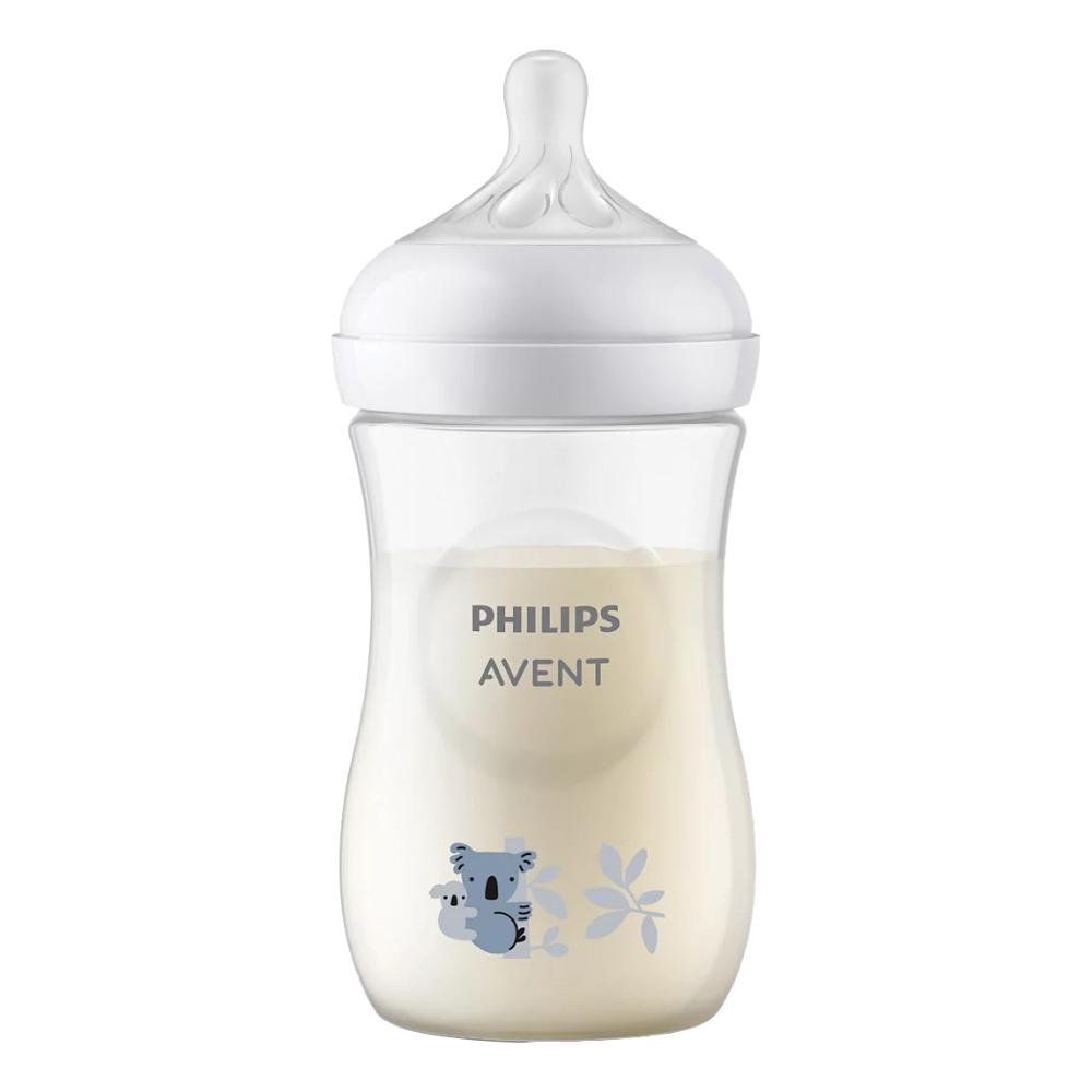 Avent Natural Response - Biberon Trasparente 1m+ Koala 260ml