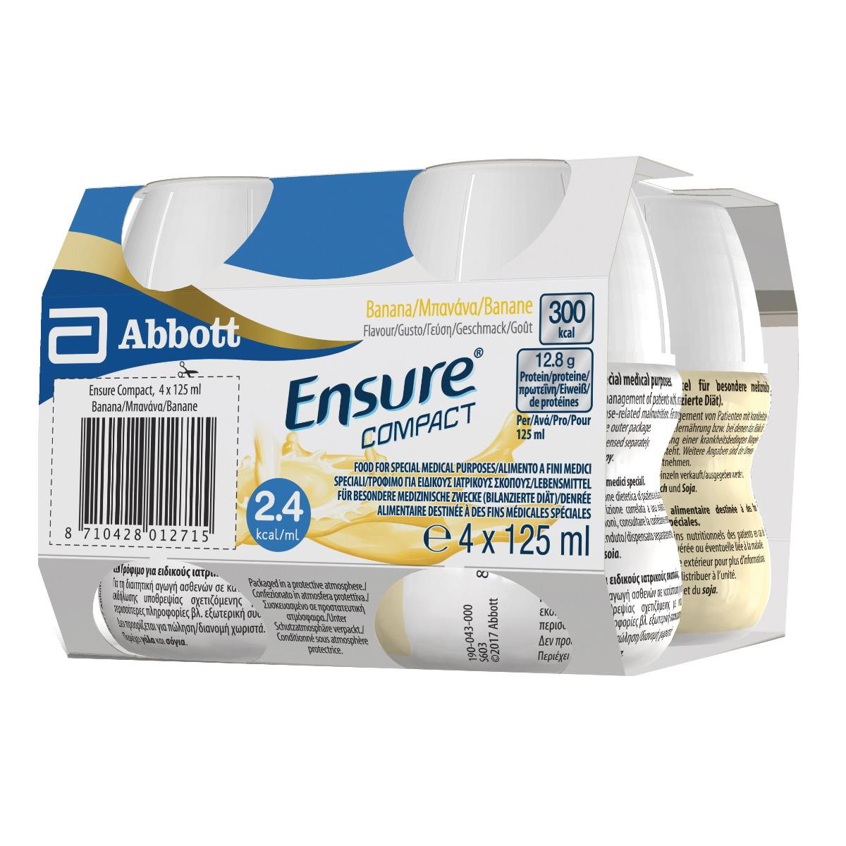 Ensure compact banana 4 bottiglie da 125 ml
