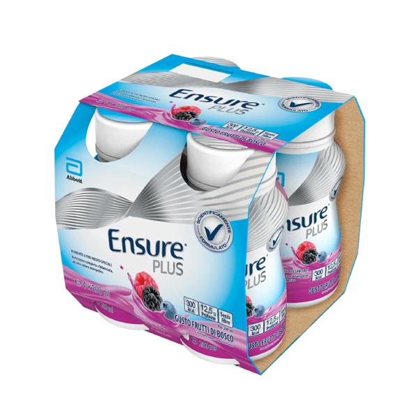 Ensure PLUS Frutti di Bosco 4x200 ml Soluzione bevibile