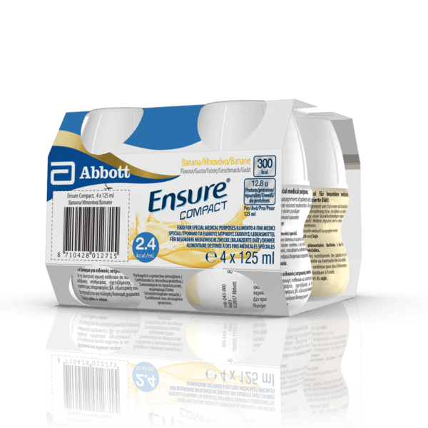 Ensure Compact Alimento a Fini Medici Speciali Ipercalorico e Proteico Banana 4x125ml