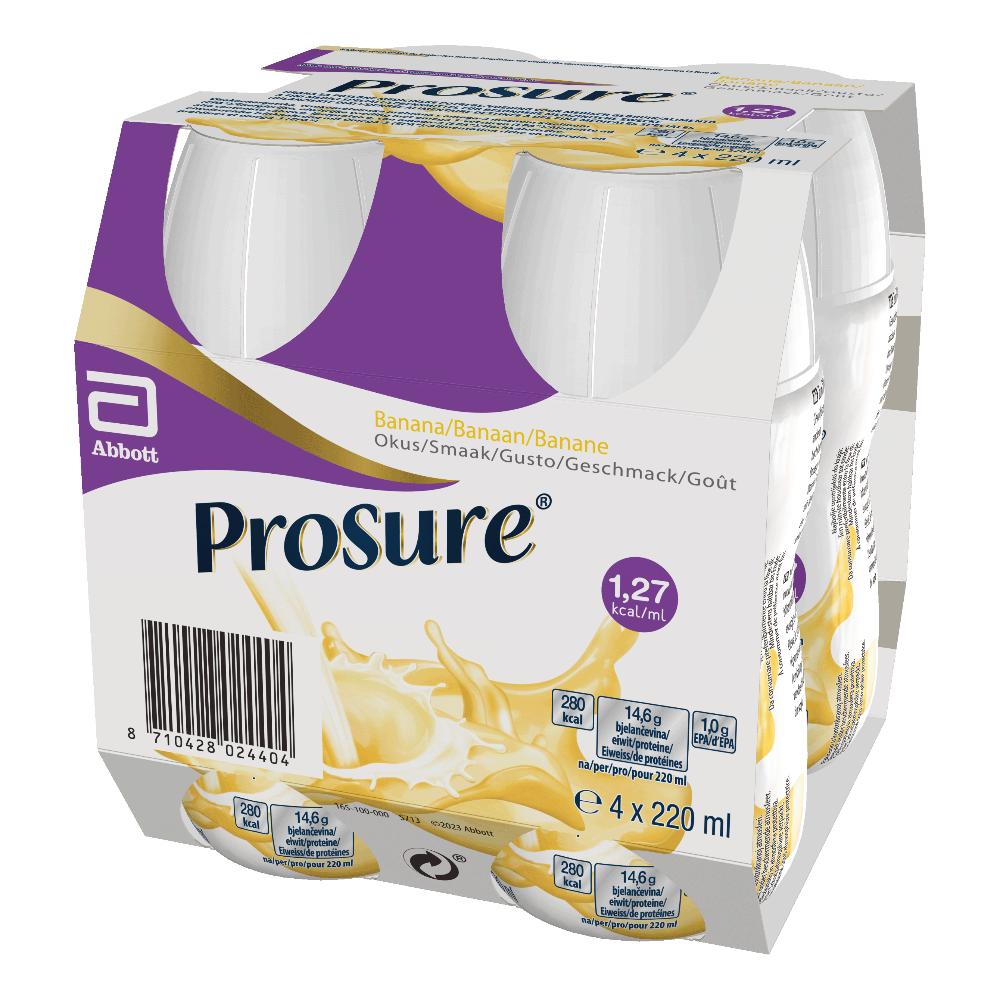 Prosure banana 4 bottiglie 220 ml - supplemento nutrizionale iperproteico gusto banana — confronto prezzi