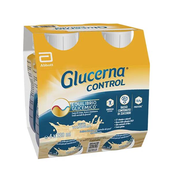 Glucerna Control Equilibrio Glicemico Pasto Sostitutivo Controllo Del Peso Gusto Vaniglia 4x220ml
