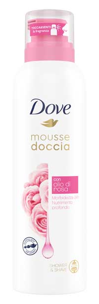 DOVE - mousse doccia - docciaschiuma con olio di rosa 200 ml
