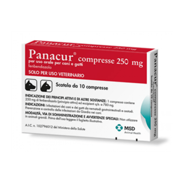 Panacur Compresse Antiparassitarie per Cani 10 Compresse — confronto prezzi