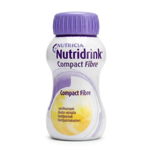 Nutricia Nutridrink Compact Fibre Supplemento Nutrizionale Completo, Vaniglia, 4x125ml