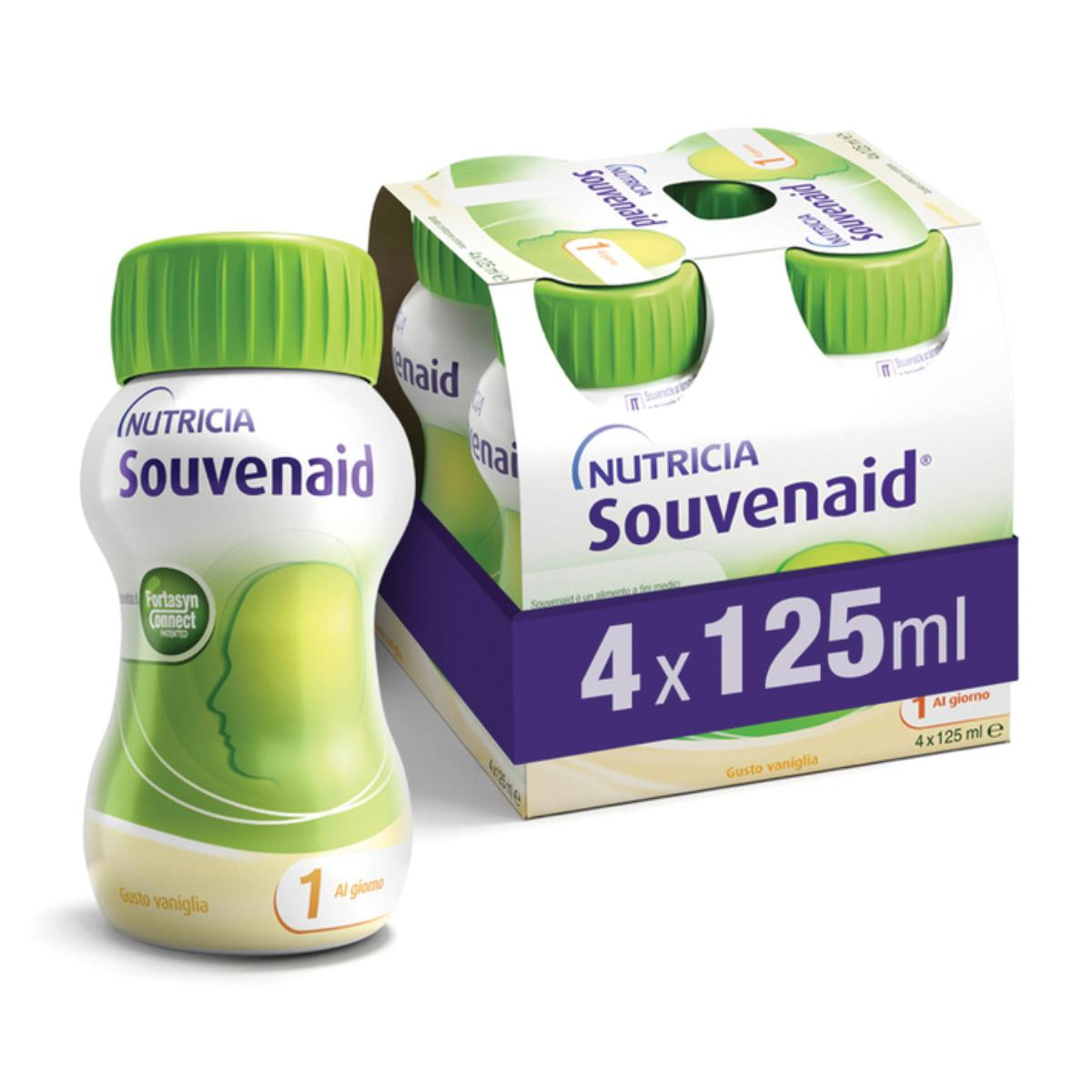 Souvenaid Alimento Dietetico Fini Speciali Gusto Vaniglia 4x125 ml