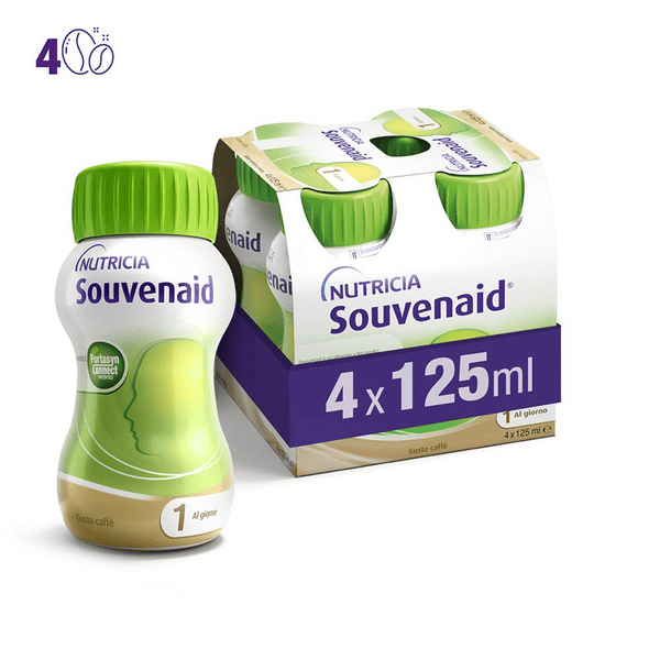 Souvenaid Alimento Dietetico a Fini Medici Speciali Gusto Caffè 4x125 ml — confronto prezzi