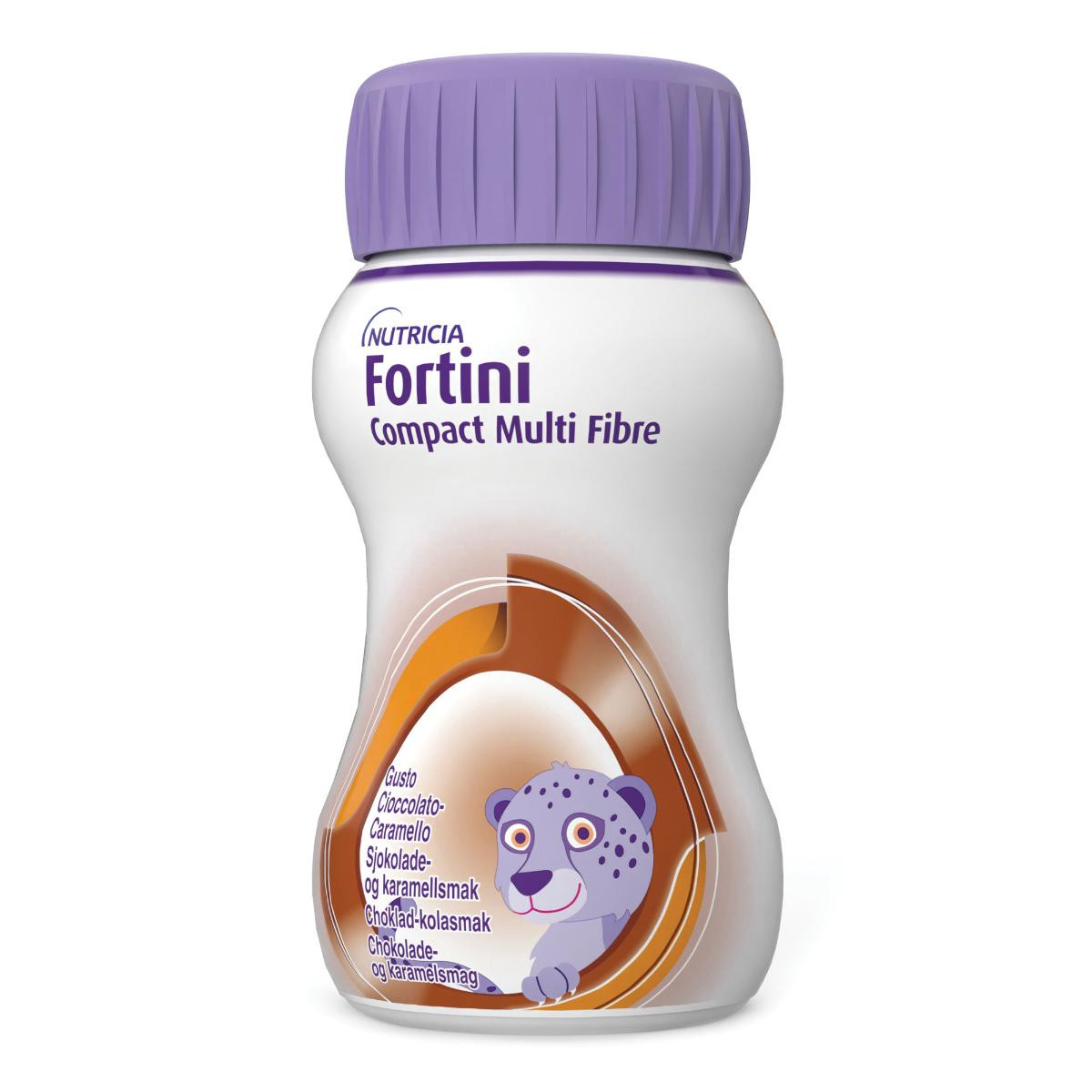 Danone Nutricia Fortini Compact Multi Fibre Gusto Cioccolato - Caramello 4x125 ml Soluzione orale