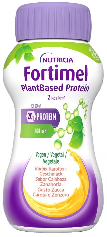 Fortimel plantbased protein zucca carota 4 bottigliette da 200 ml