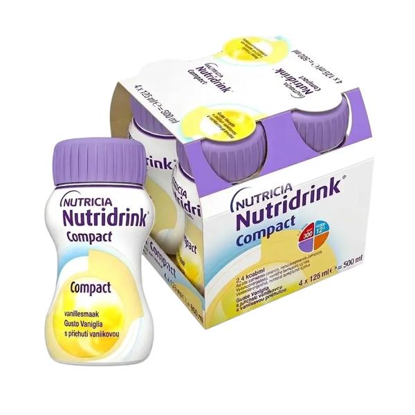 Nutridrink Compact Integratore Nutrizionale Gusto Vaniglia 4x125 ml