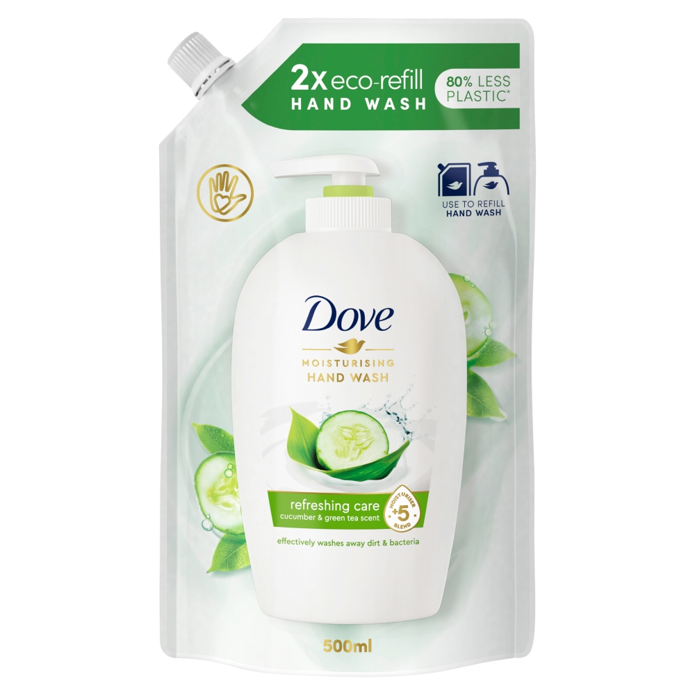 dove Caring Sapone Liquido Lavamani Cetriolo e tè Verde 500 ml Lozione