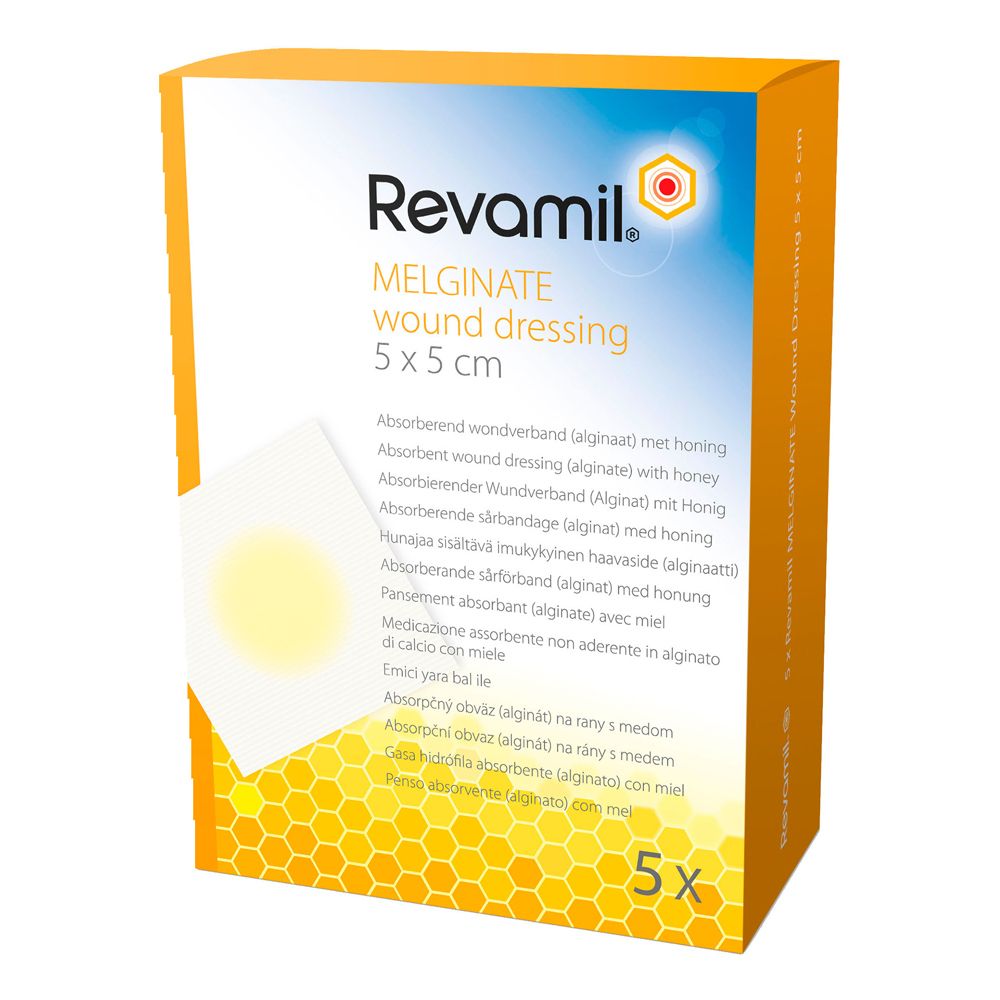 Revamil Melginate Garza Sterile Medicata Alginato E Miele 5 X Cm Pezzi pz