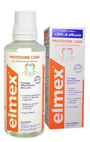 Elmex Collutorio Protezione Carie Rinfresca l'Alito Senza Alcol, 400ml