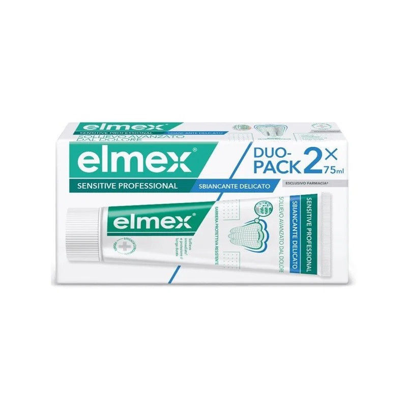 Elmex sensitive professional whitening dentifricio duo pack 2 tubi da 75 ml