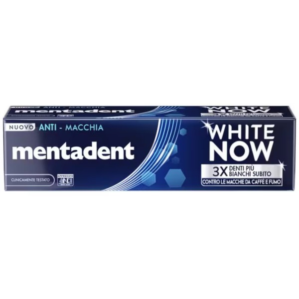 Mentadent dentifricio white now anti macchia 75 ml