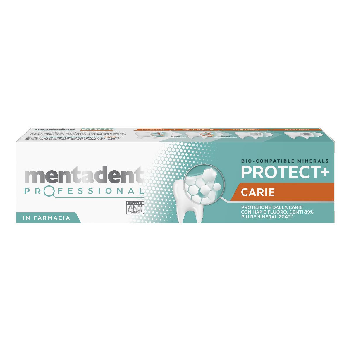 Mentadent professional dentifricio protect + carie 75 ml