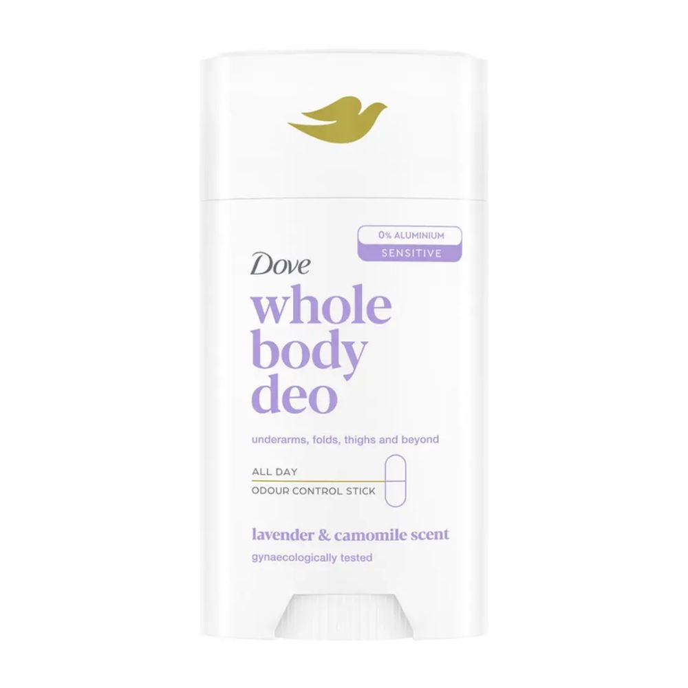 Dove Whole Body Deo Deodorante Corpo Stick Lavanda e Camomilla, 75ml
