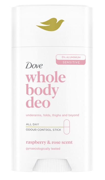 Dove Whole Body Deo Deodorante Corpo Stick Lampone e Rosa, 75ml