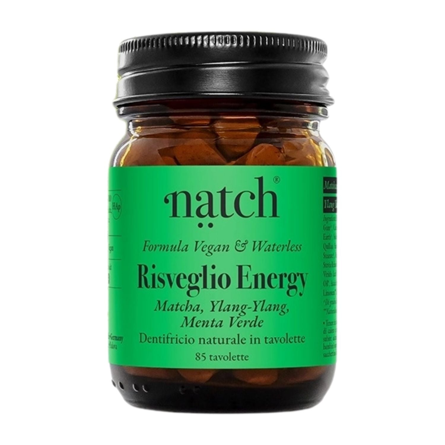 Natch Risveglio Energy Dentifricio in Tavolette, 85 Tavolette