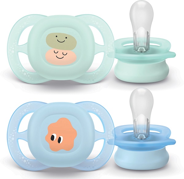Avent Ultra Start Succhietto In Silicone 0-2m Azzurro E Blu 2 Pezzi — confronto prezzi
