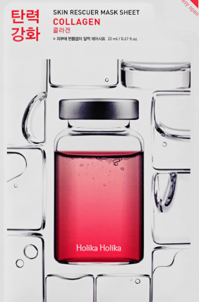 Holika holika Skin Rescue Mask Sheet Collagen Maschera in Tessuto Idratante e Rassodante 20 ml