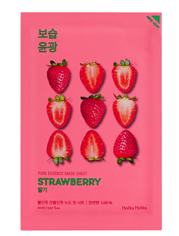 Holika Holika Pure Essence Mask Sheet Strawberry Maschera Antiossidante 20 ml