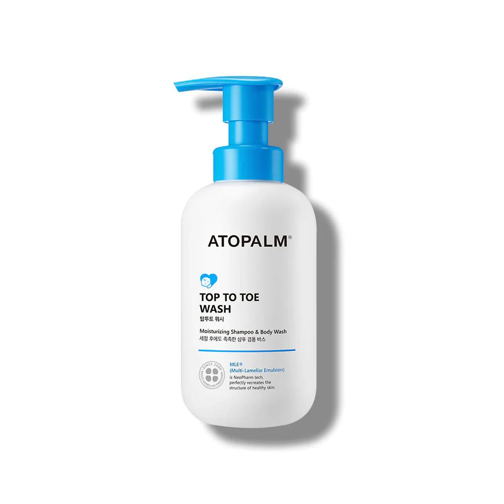ATOPALM Top To Toe Wash – Gel doccia delicato per corpo e capelli 300 ml