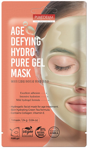 Purederm - Maschera Viso In Hydrogel Al Colleagene Antietà Idratante Confezione 1 Pezzo