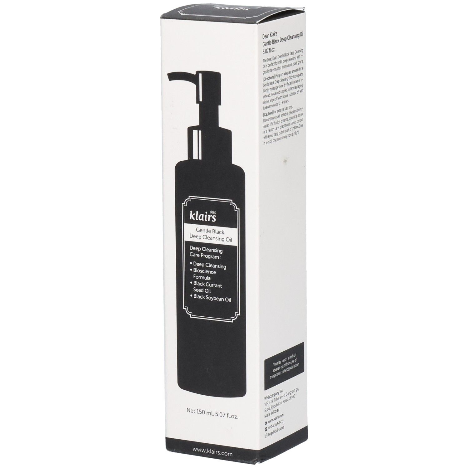 klairs Olio detergente nero delicato 150 ml Detergente