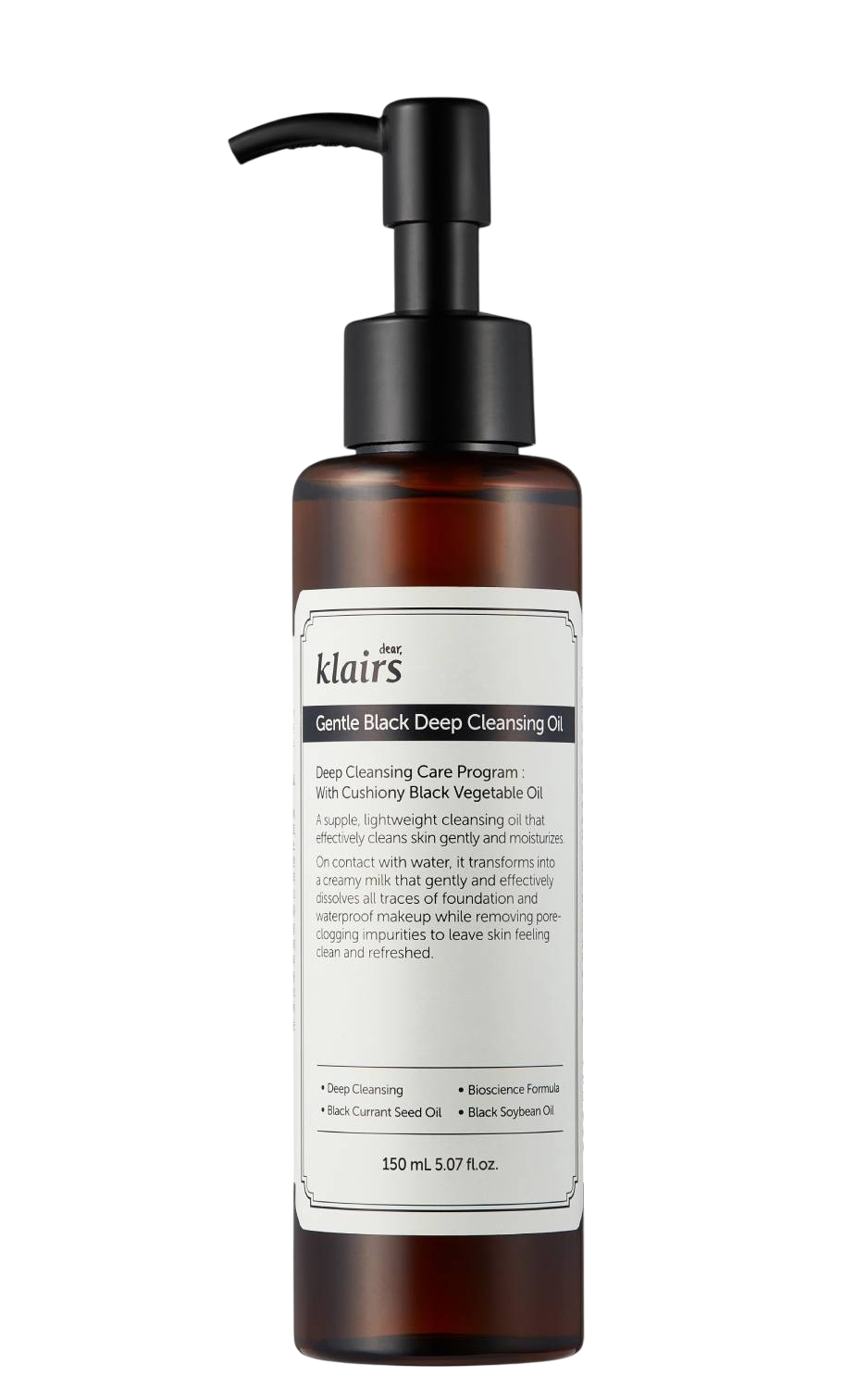 klairs Olio detergente nero delicato 150 ml Detergente