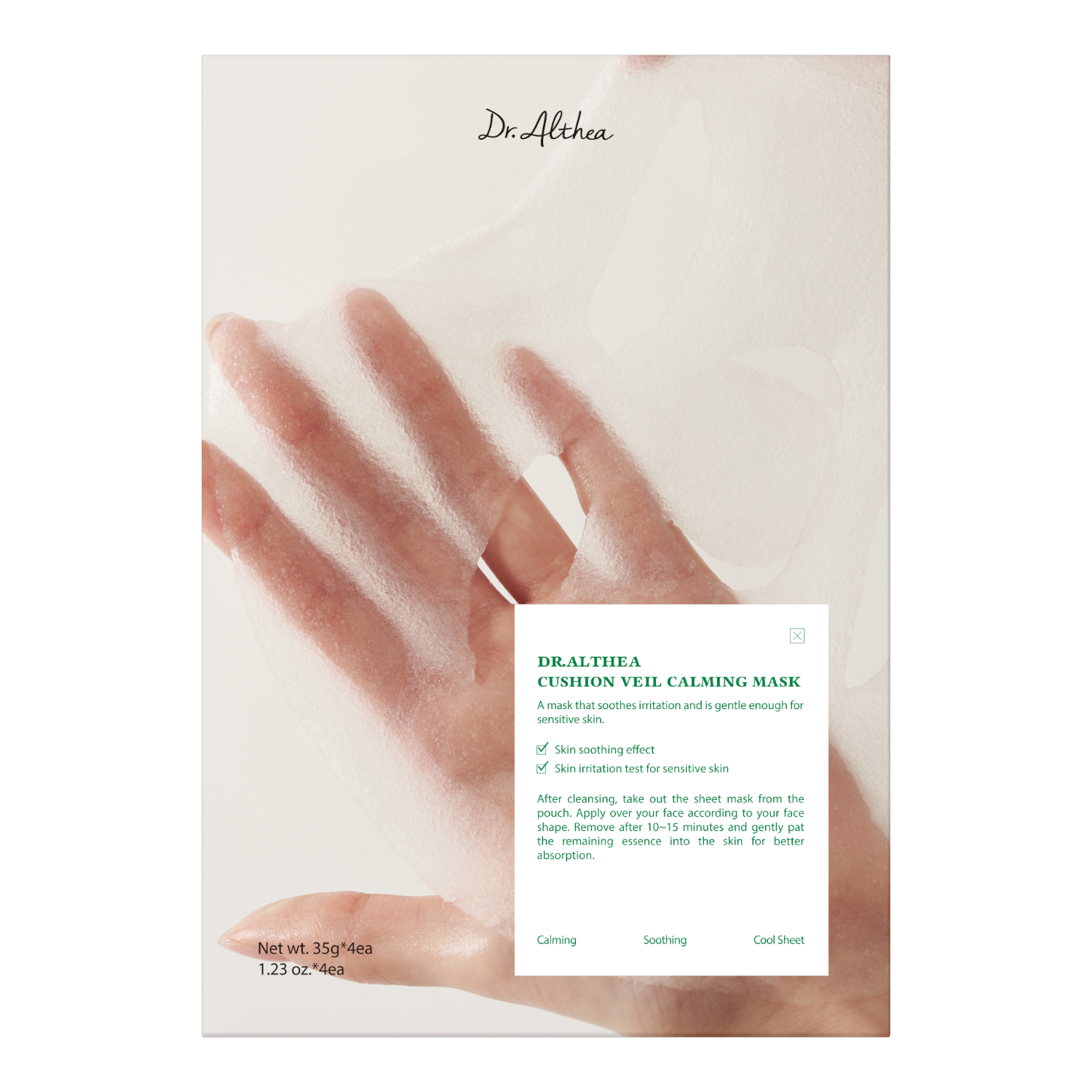 Dr. Althea Cushion Veil Maschera lenitiva in tessuto 35 g viso